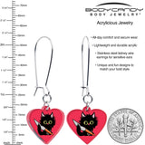 Heart Staby Cat Dangle Earrings by Onyx O - BodyCandy - Flyclothing LLC