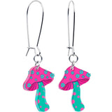 Funky Floral Mushroom Dangle Earrings by Onyx O - BodyCandy - Flyclothing LLC