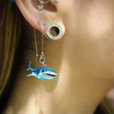 Acrylicious Attack Swimming Shark Dangle Earrings by Onyx O - BodyCandy - Flyclothing LLC