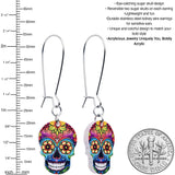 Acrylicious Sugar Skull Double Sided Reversible Skull Earrings - BodyCandy - Flyclothing LLC