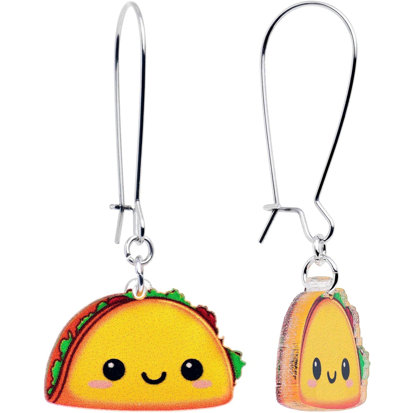 Acrylicious Taco Dangle Earrings by Onyx O - BodyCandy - Flyclothing LLC