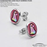 Disco Spirit Ghost Stud Earrings by Onyx O