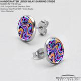 Funky Swirls Stud Earrings by Onyx O - BodyCandy - Flyclothing LLC