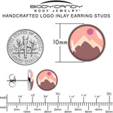 Mountain Sunrise Stud Earrings by Onyx O