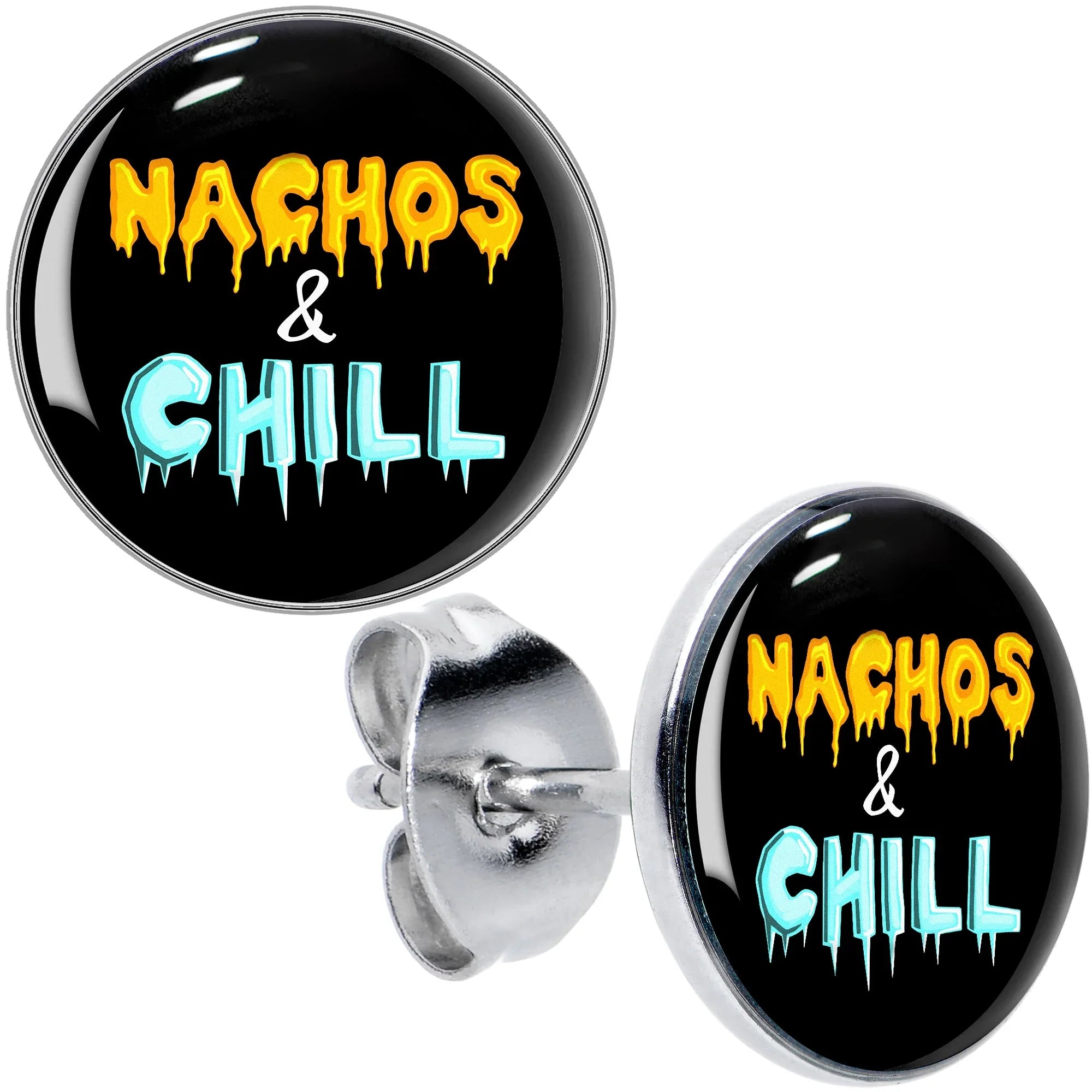 Nachos and Chill Stud Earrings by Onyx O - BodyCandy - Flyclothing LLC