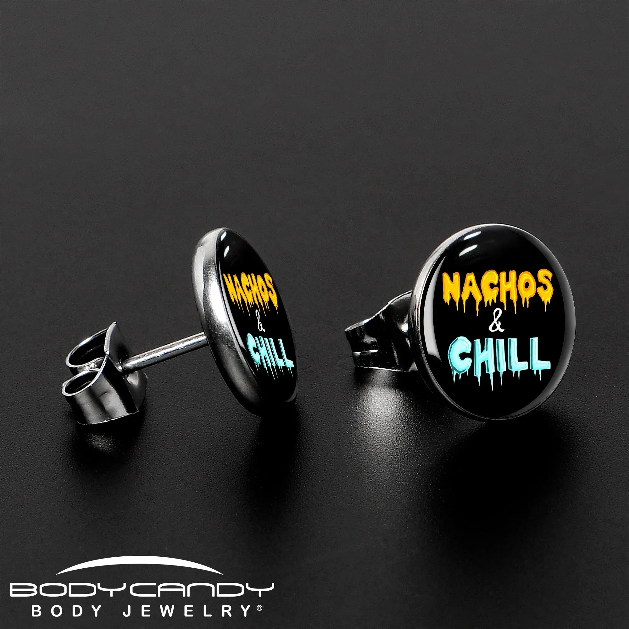 Nachos and Chill Stud Earrings by Onyx O - BodyCandy - Flyclothing LLC