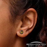 Nacho Type Stud Earrings by Onyx O - BodyCandy - Flyclothing LLC