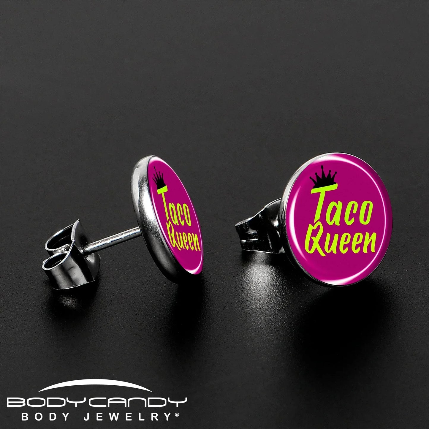 Taco Queen Stud Earrings by Onyx O - BodyCandy - Flyclothing LLC