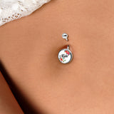Custom Floral Personalized Name Belly Ring - BodyCandy - Flyclothing LLC