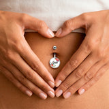 Custom Floral Personalized Name Belly Ring - BodyCandy - Flyclothing LLC
