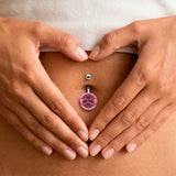 Custom Pink Mandala Personalized Name Belly Ring - BodyCandy - Flyclothing LLC