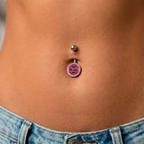Custom Pink Mandala Personalized Name Belly Ring - BodyCandy - Flyclothing LLC