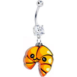 Acrylicious Quaso Croissant Dangle Belly Ring by Onyx O - BodyCandy - Flyclothing LLC