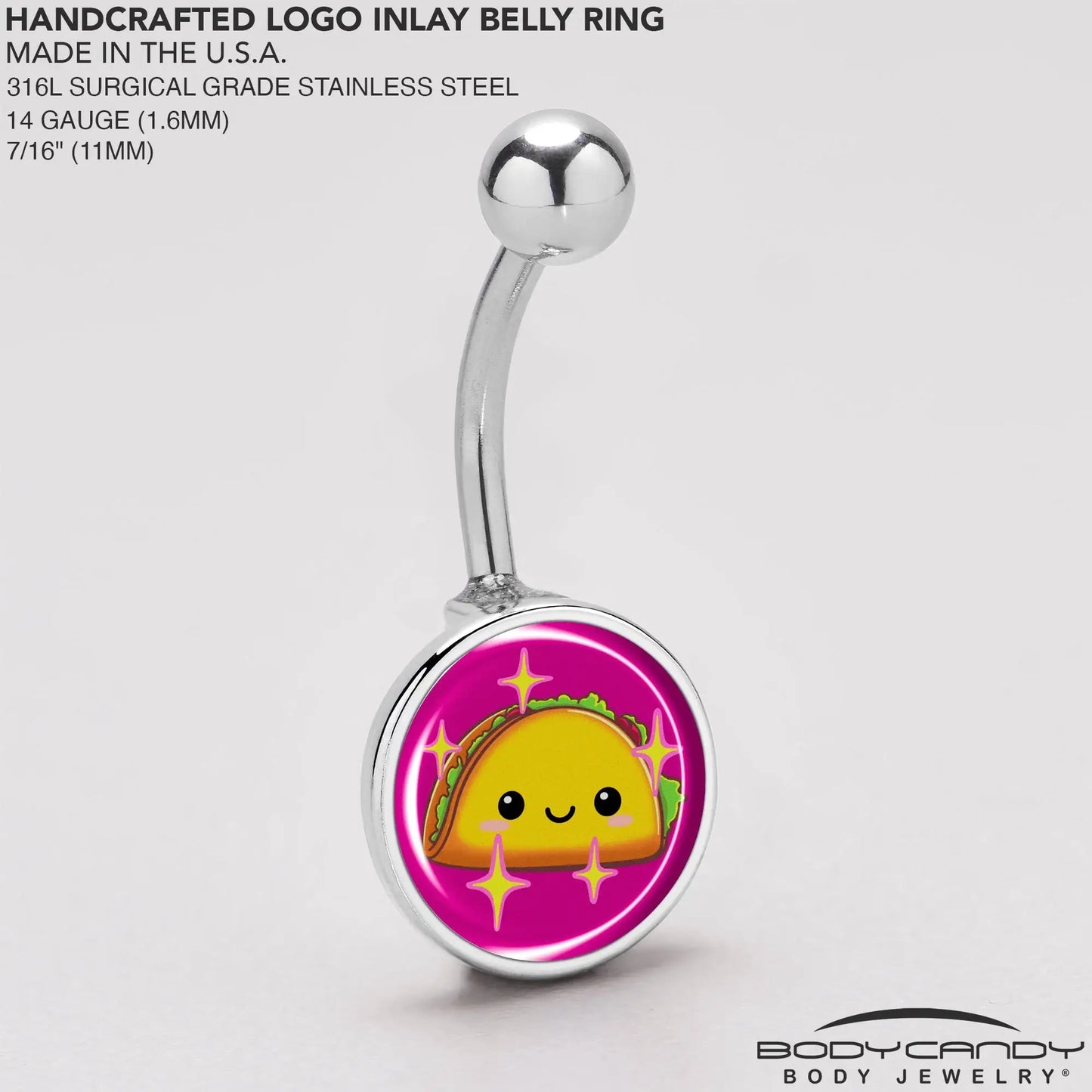 Mexican Fiesta Cute Taco Belly Ring by Onyx O - BodyCandy - Flyclothing LLC
