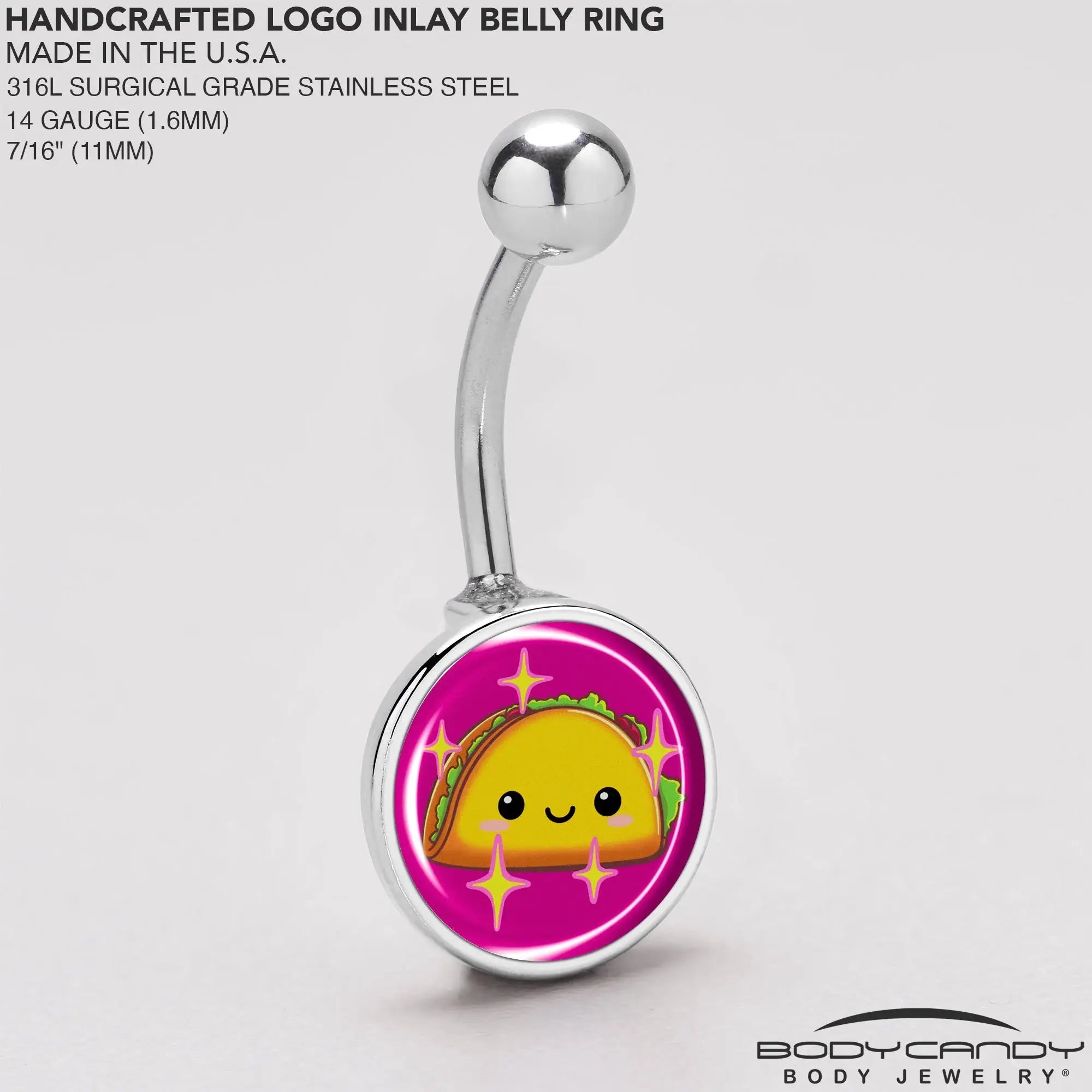 Mexican Fiesta Cute Taco Belly Ring by Onyx O - BodyCandy - Flyclothing LLC