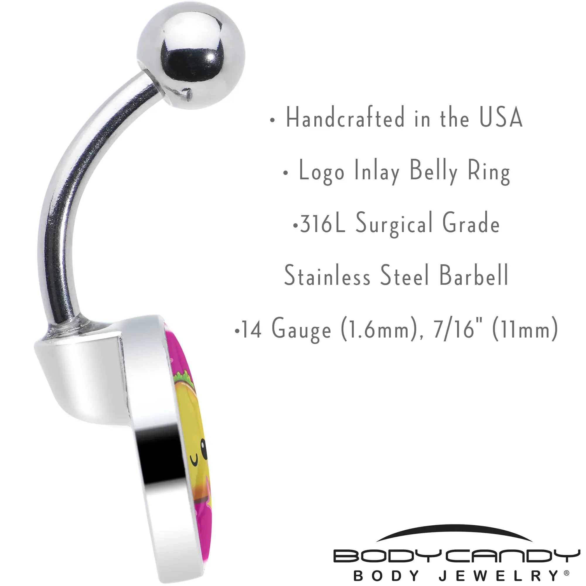 Mexican Fiesta Cute Taco Belly Ring by Onyx O - BodyCandy - Flyclothing LLC