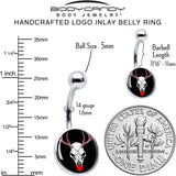 Holiday Dead Nosed Reindeer Belly Ring by Onyx O