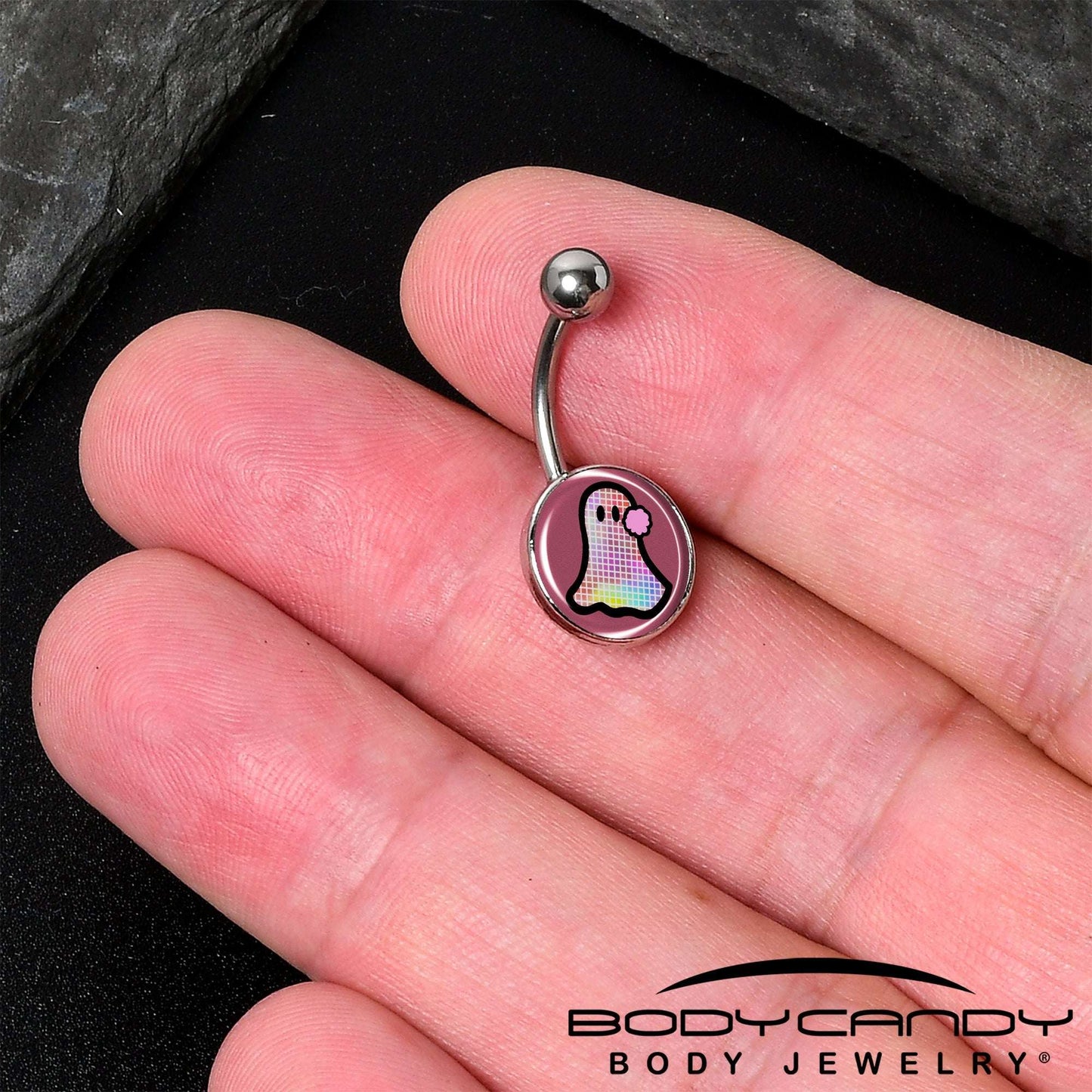 Disco Spirit Ghost Belly Ring by Onyx O
