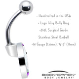 Ghost Belly Ring by Onyx O
