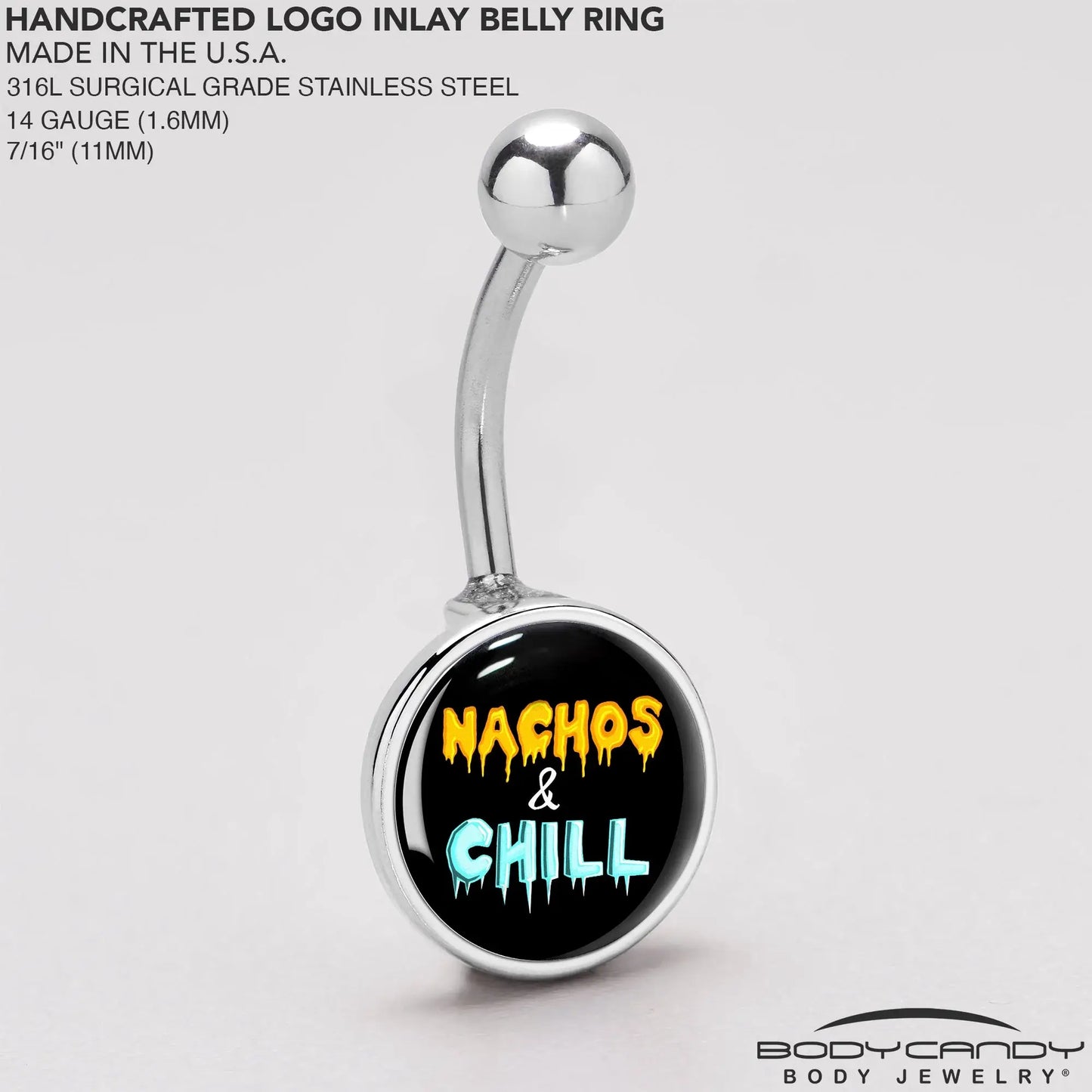 Nachos and Chill Belly Ring by Onyx O - BodyCandy - Flyclothing LLC