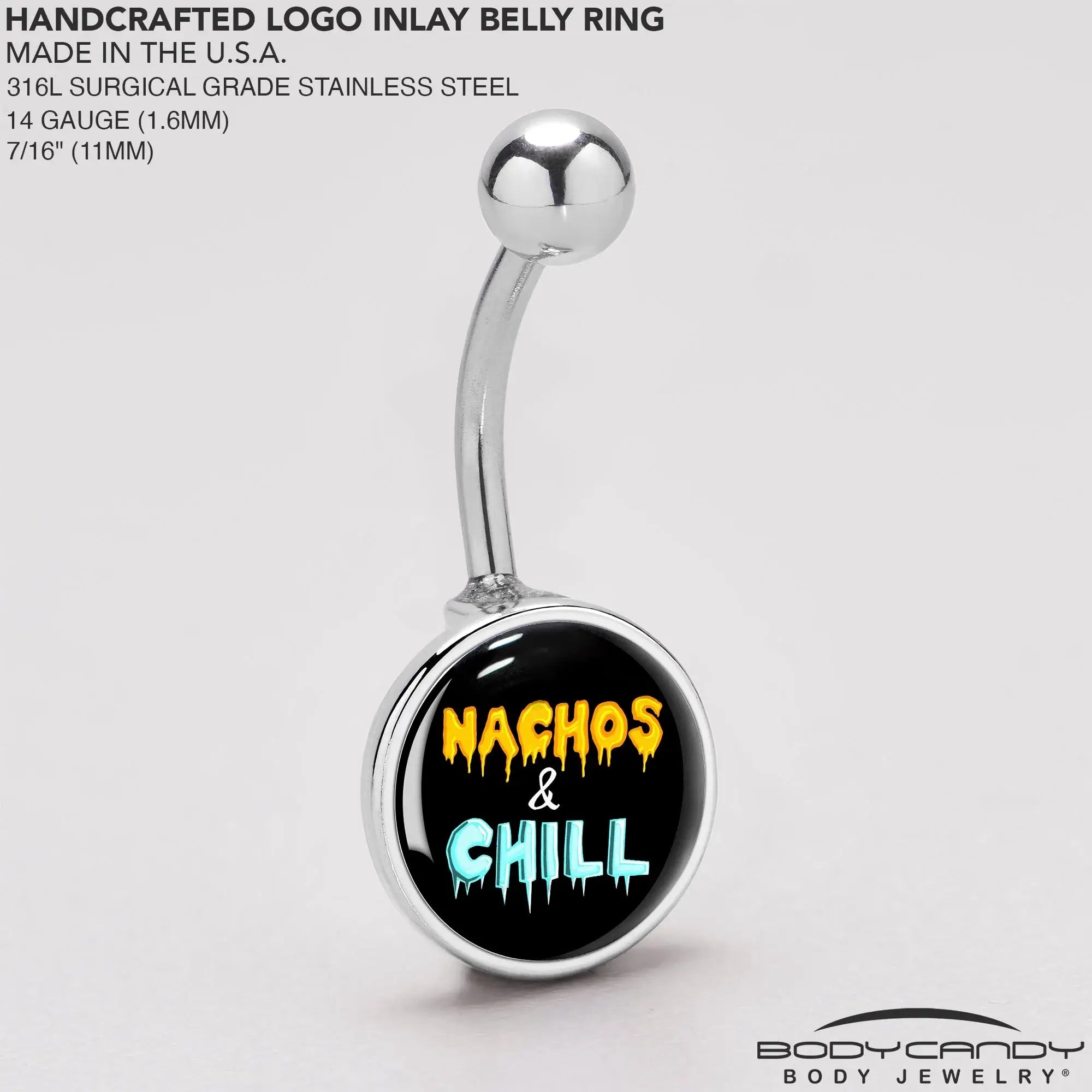 Nachos and Chill Belly Ring by Onyx O - BodyCandy - Flyclothing LLC