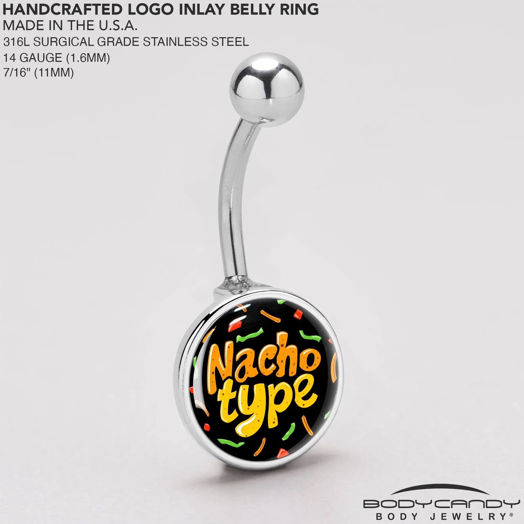 Nacho Type Belly Ring by Onyx O - BodyCandy - Flyclothing LLC