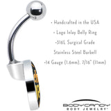 Nacho Type Belly Ring by Onyx O - BodyCandy - Flyclothing LLC