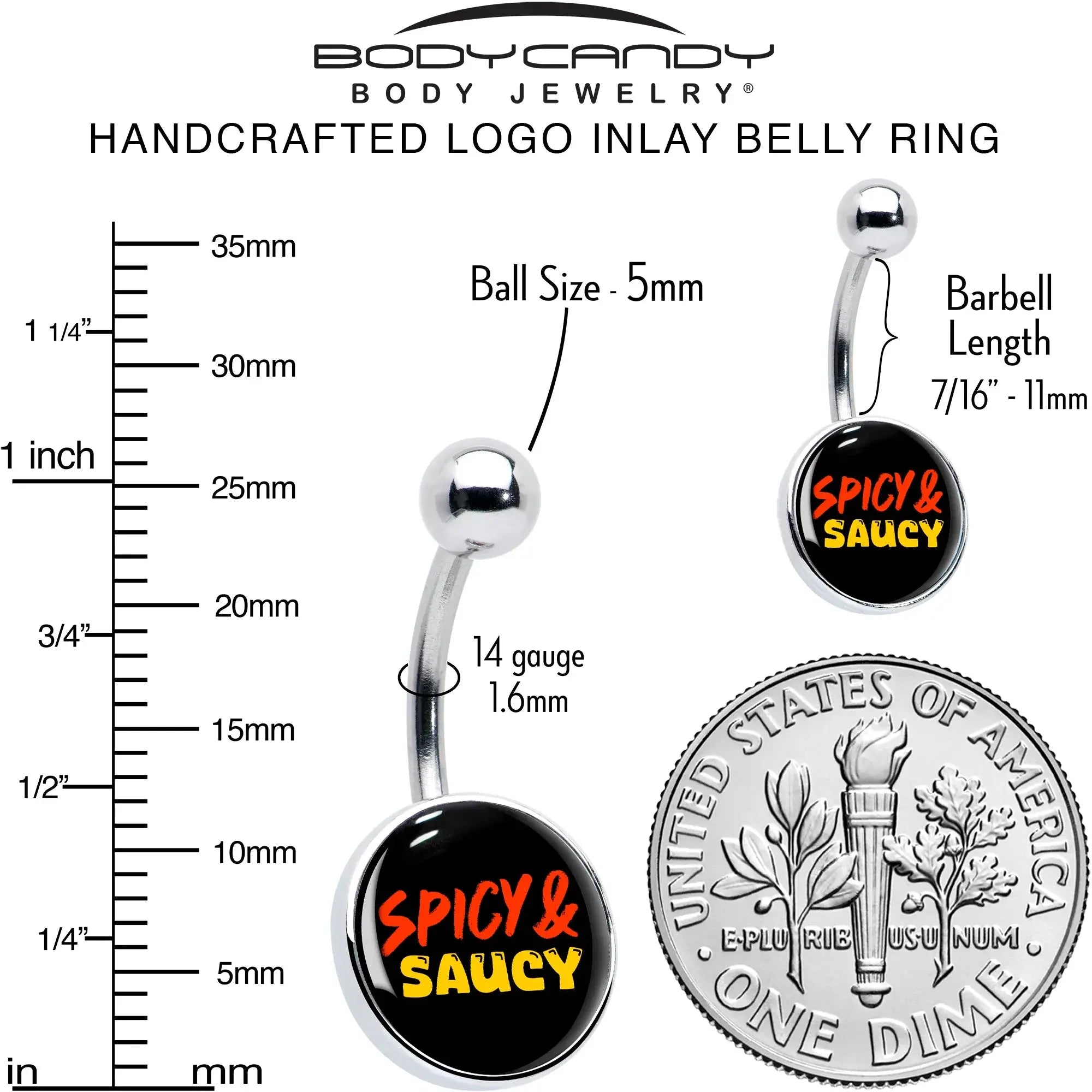 Spicy and Saucy Belly Ring by Onyx O - BodyCandy - Flyclothing LLC