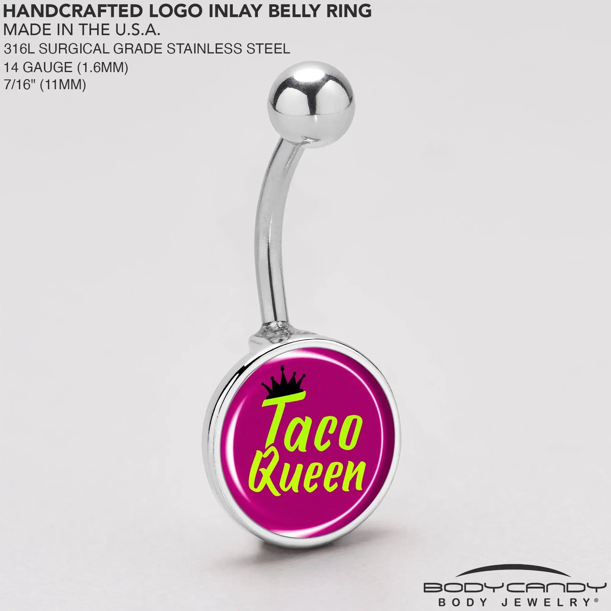 Taco Queen Belly Ring by Onyx O - BodyCandy - Flyclothing LLC