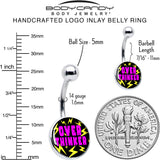 Over Thinker Impact Belly Ring by Onyx O