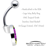 Over Thinker Impact Belly Ring by Onyx O