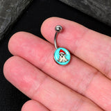 Holiday Christmas Spirit Ghost Belly Ring by Onyx O