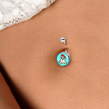 Holiday Christmas Spirit Ghost Belly Ring by Onyx O