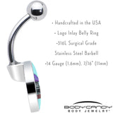 Holiday Christmas Hearse Belly Ring by Onyx O