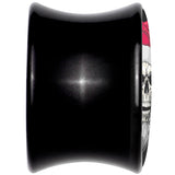 Holiday Skeleton Santa Claus Black Acrylic Saddle Plug Set by Onyx O