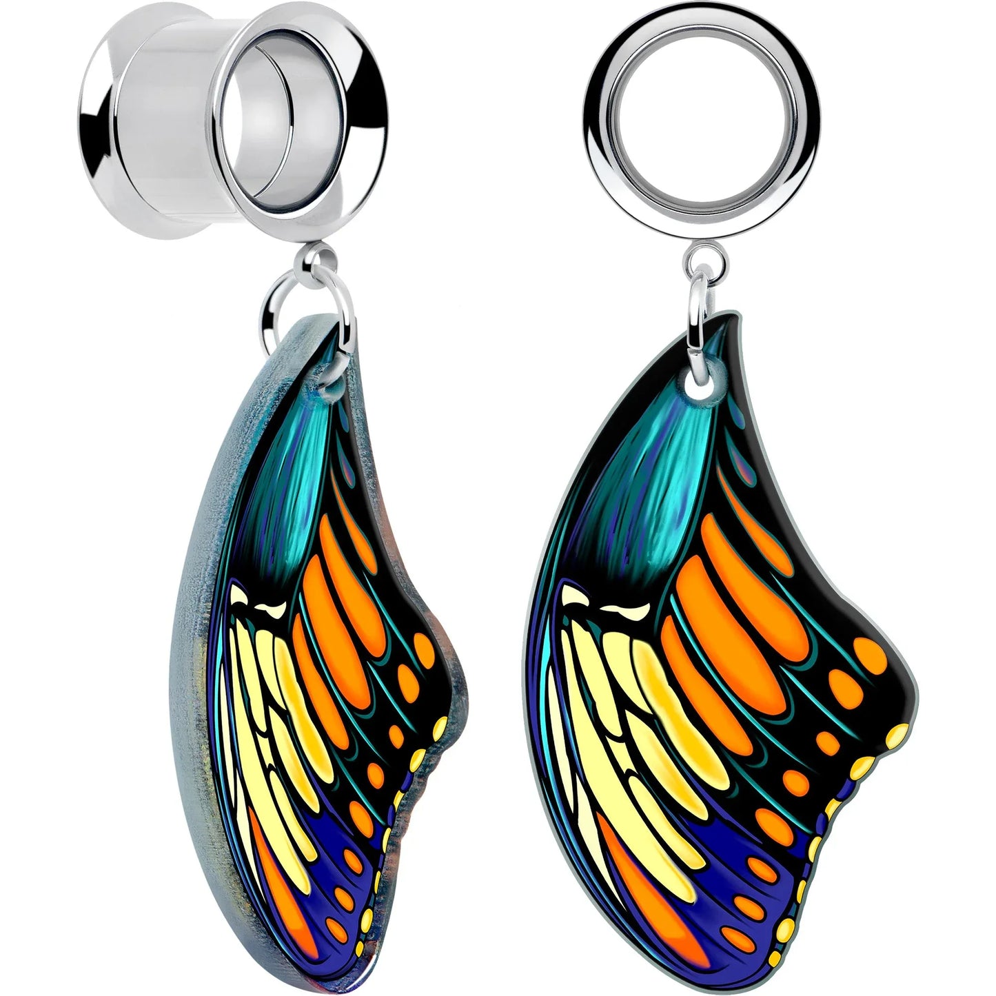 Wing of Butterfly Tunnels Dangle Plug Set by Onyx O - BodyCandy - Flyclothing LLC