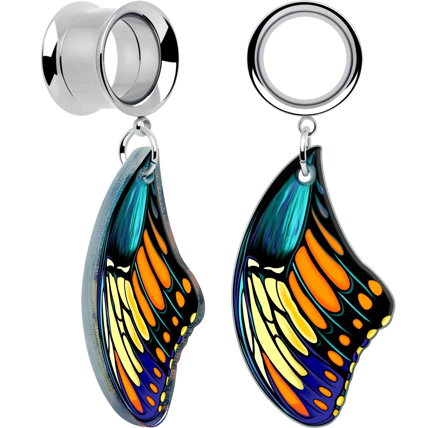 Wing of Butterfly Tunnels Dangle Plug Set by Onyx O - BodyCandy - Flyclothing LLC