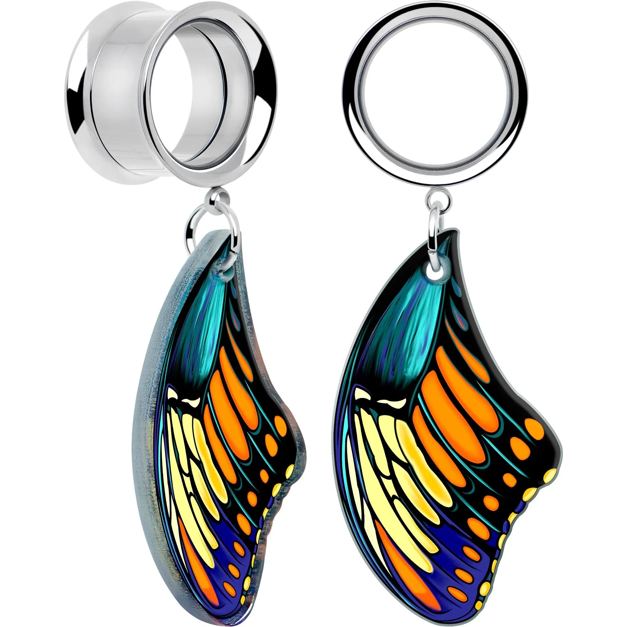Wing of Butterfly Tunnels Dangle Plug Set by Onyx O - BodyCandy - Flyclothing LLC