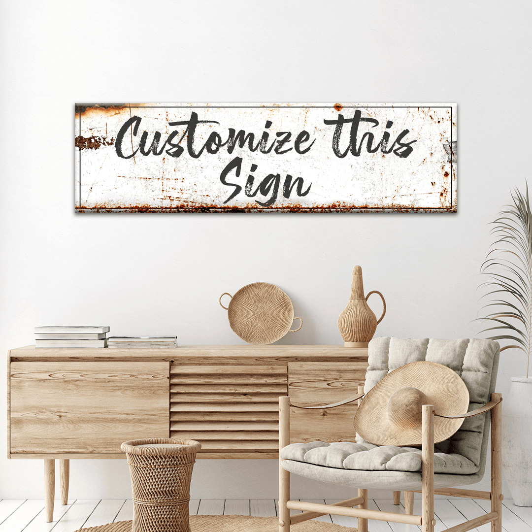 Custom Rustic Canvas Sign - Tailored Canvases - Flyclothing LLC