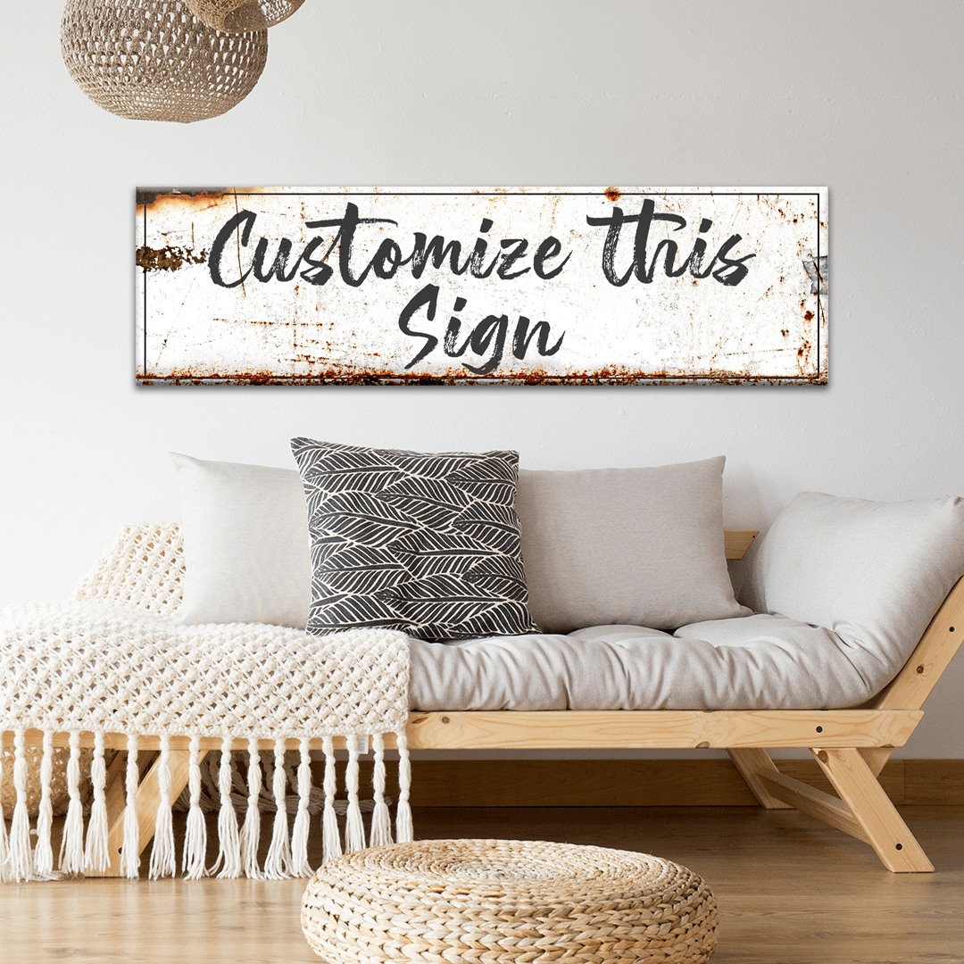 Custom Rustic Canvas Sign - Tailored Canvases - Flyclothing LLC
