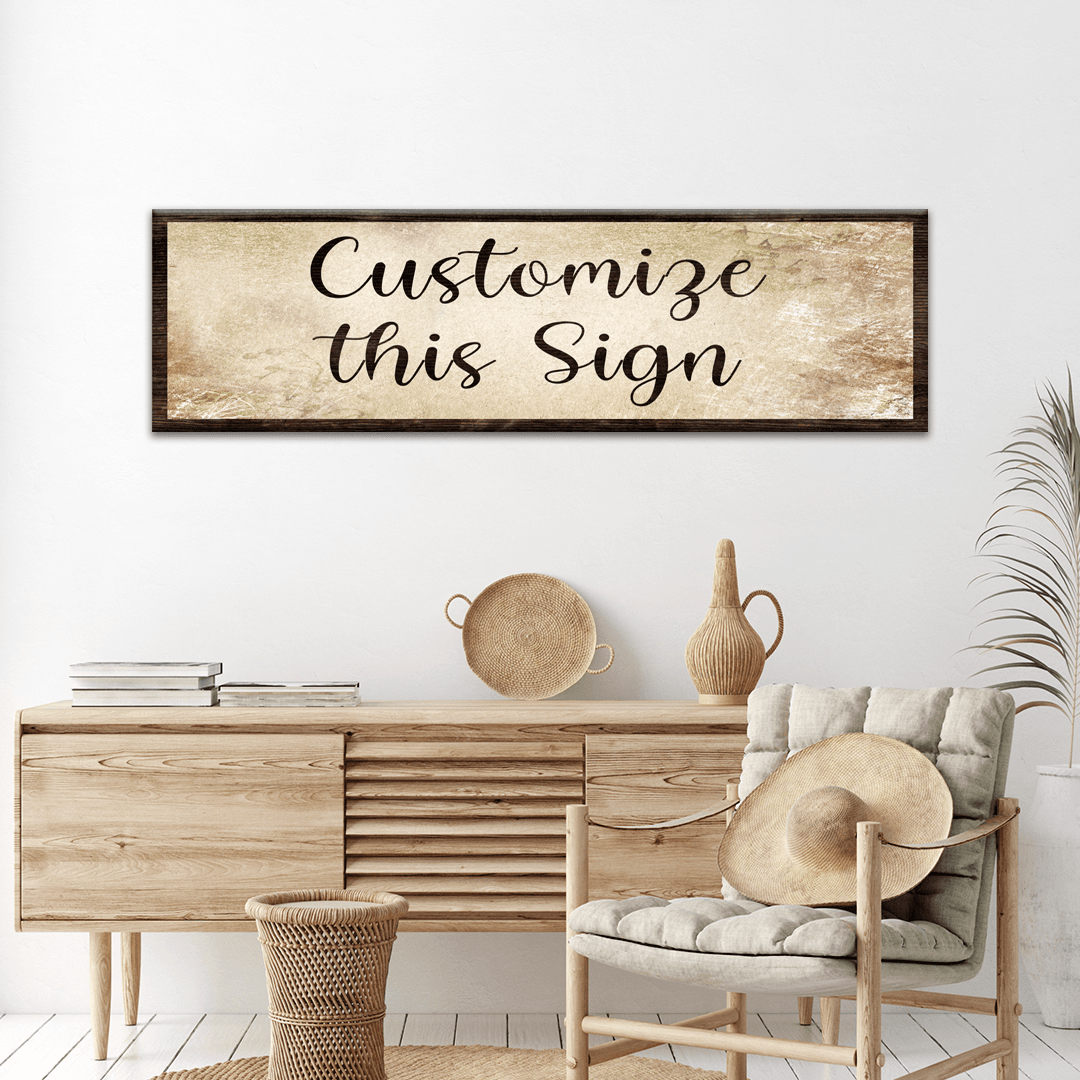 Custom Rustic Canvas Sign - Tailored Canvases - Flyclothing LLC