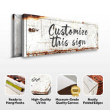 Custom Rustic Canvas Sign - Tailored Canvases - Flyclothing LLC
