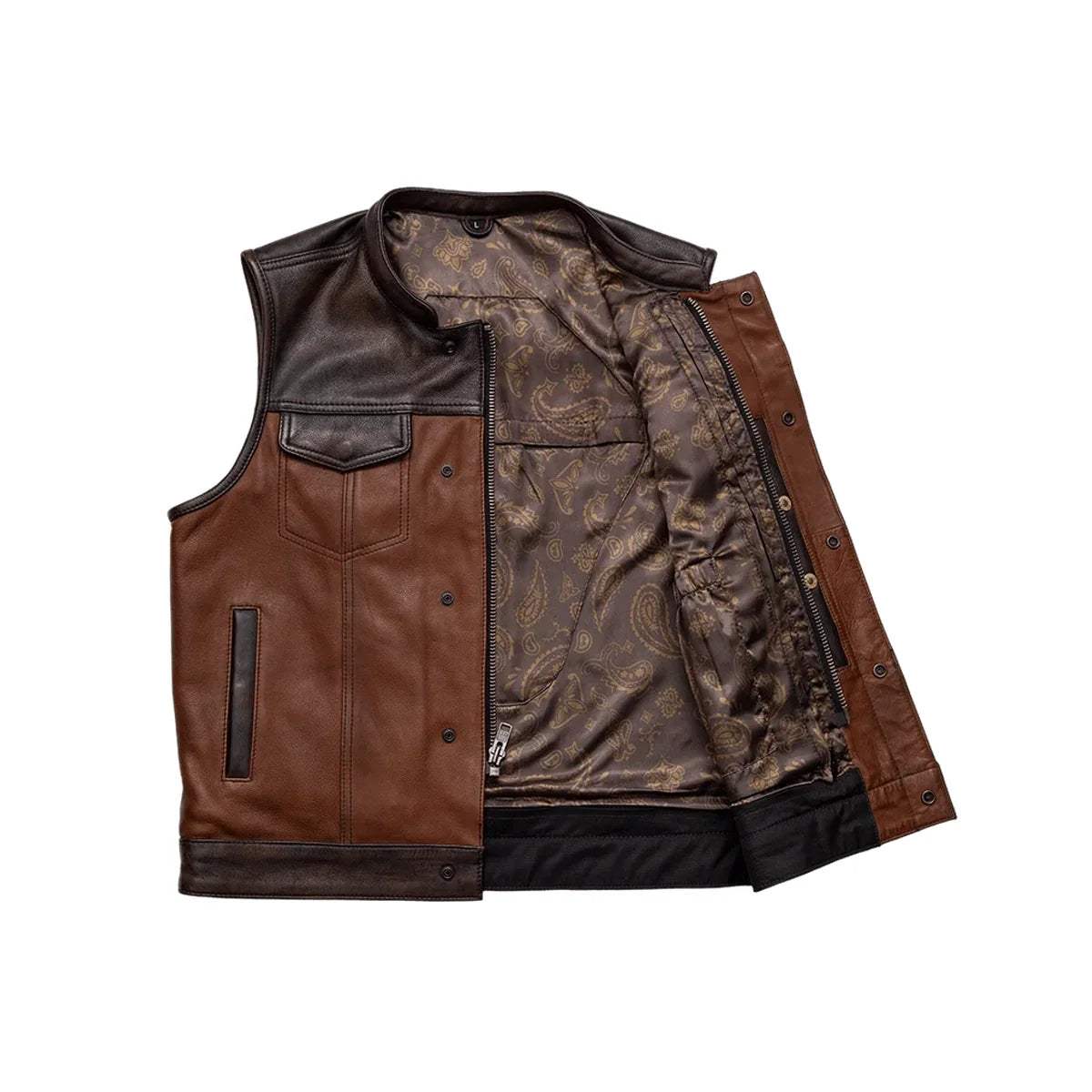 Gunner Men's Leather Motorcycle Vest (Limited Edition) - First Manufacturing Company - Flyclothing LLC