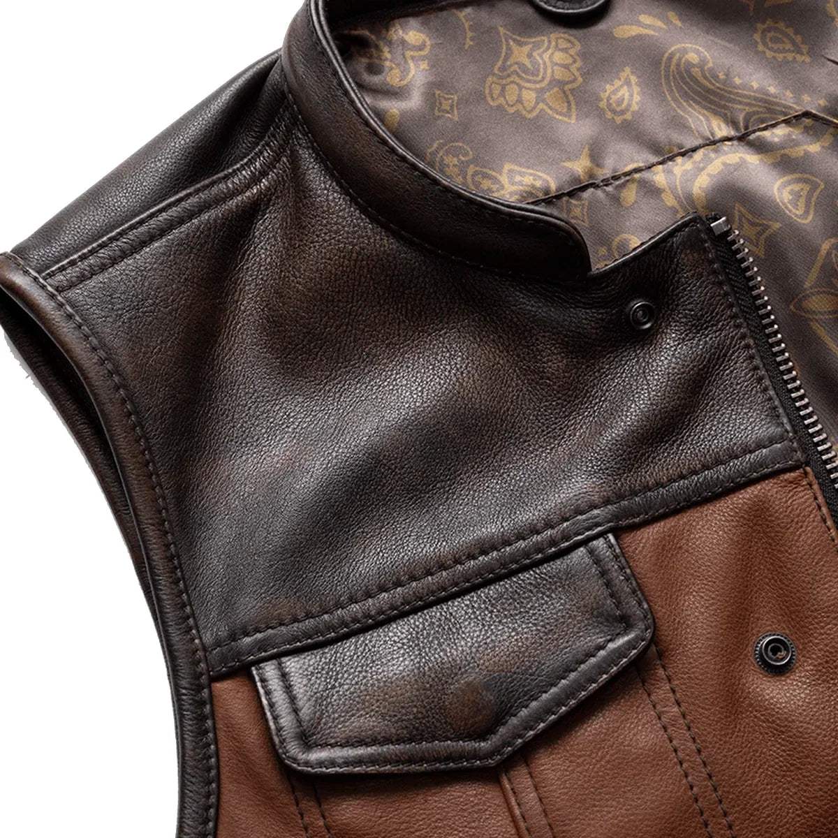 Gunner Men's Leather Motorcycle Vest (Limited Edition) - First Manufacturing Company - Flyclothing LLC