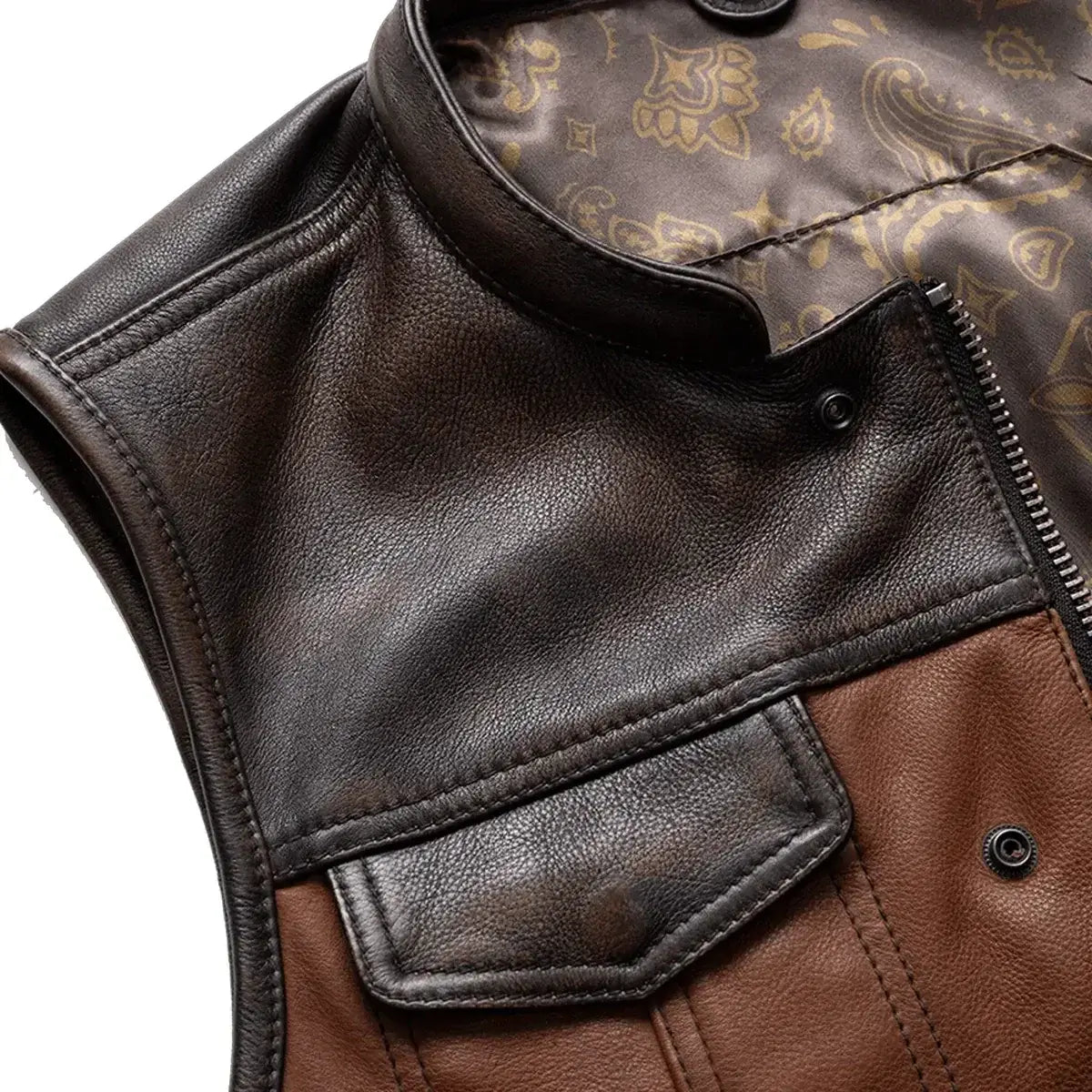 Gunner Men's Leather Motorcycle Vest (Limited Edition) - First Manufacturing Company - Flyclothing LLC