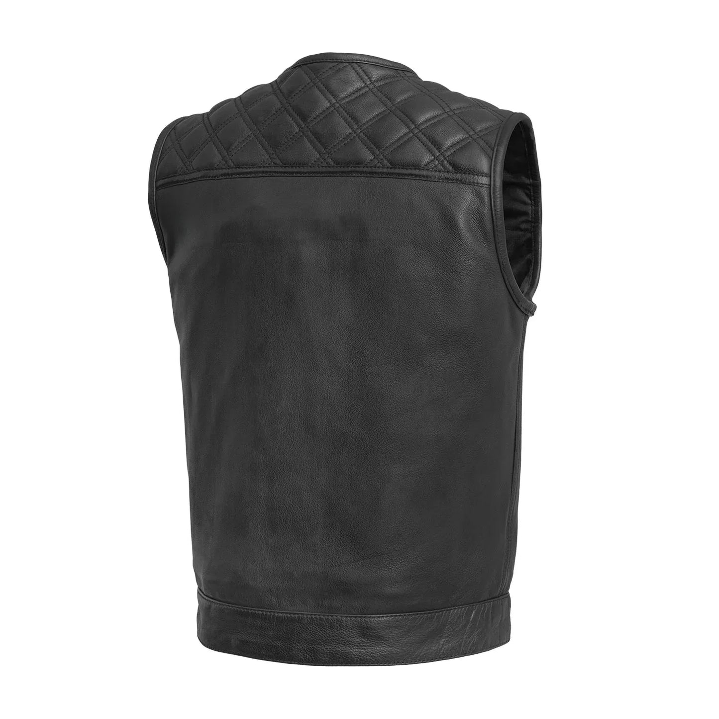 12 Gauge Men's Motorcycle Leather Vest - First Manufacturing Company - Flyclothing LLC