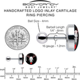 16G 1/4 Holiday Dead Nosed Reindeer Tragus Cartilage Earring by Onyx O