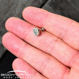 16G 1/4 Glow in the Dark Halloween Ghost Dog Walker Tragus Cartilage Earring by Onyx O