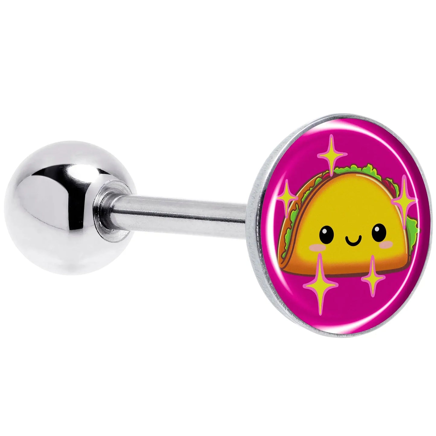 Mexican Fiesta Cute Taco Barbell Tongue Ring by Onyx O - BodyCandy - Flyclothing LLC