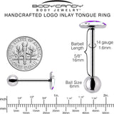 Ghost Barbell Tongue Ring by Onyx O